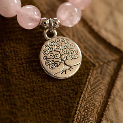Pulsera de Cuarzo Rosa - Energía y Ternura