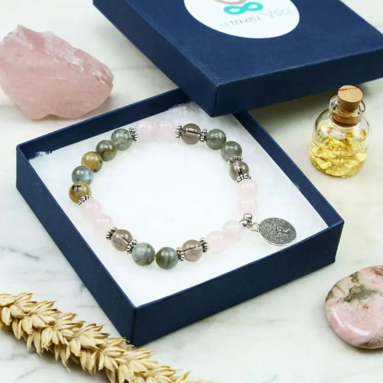 Pulsera de Cuarzo Rosa - Energía y Ternura