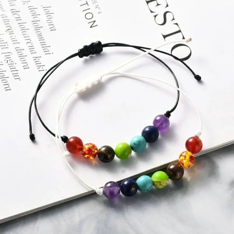 Pulsera de Cuerda Ajustable 7 Chakras