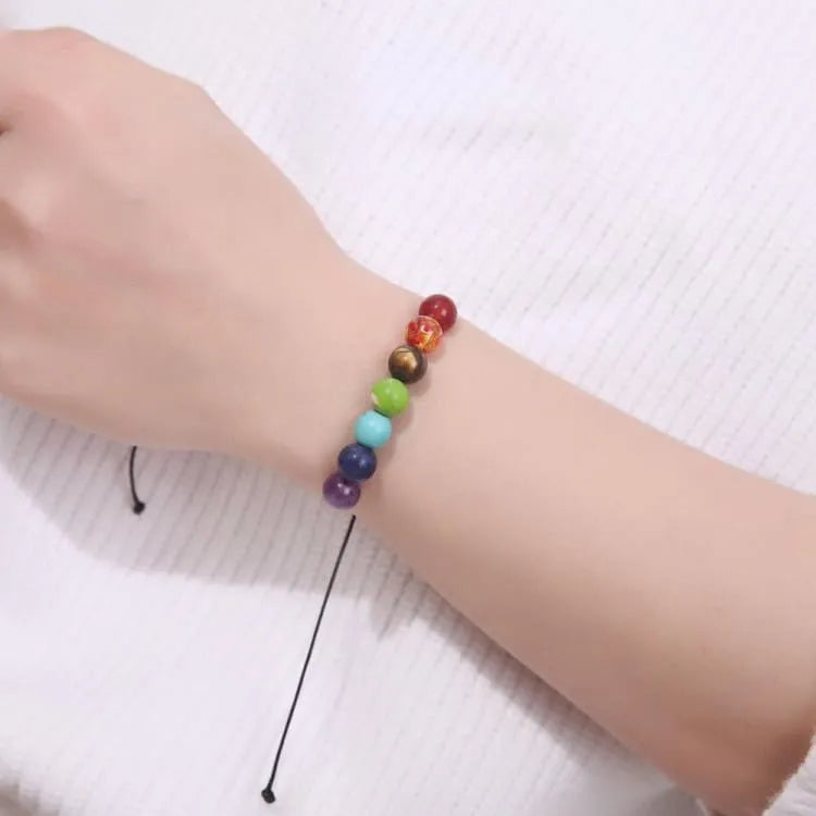 Pulsera de Cuerda Ajustable 7 Chakras
