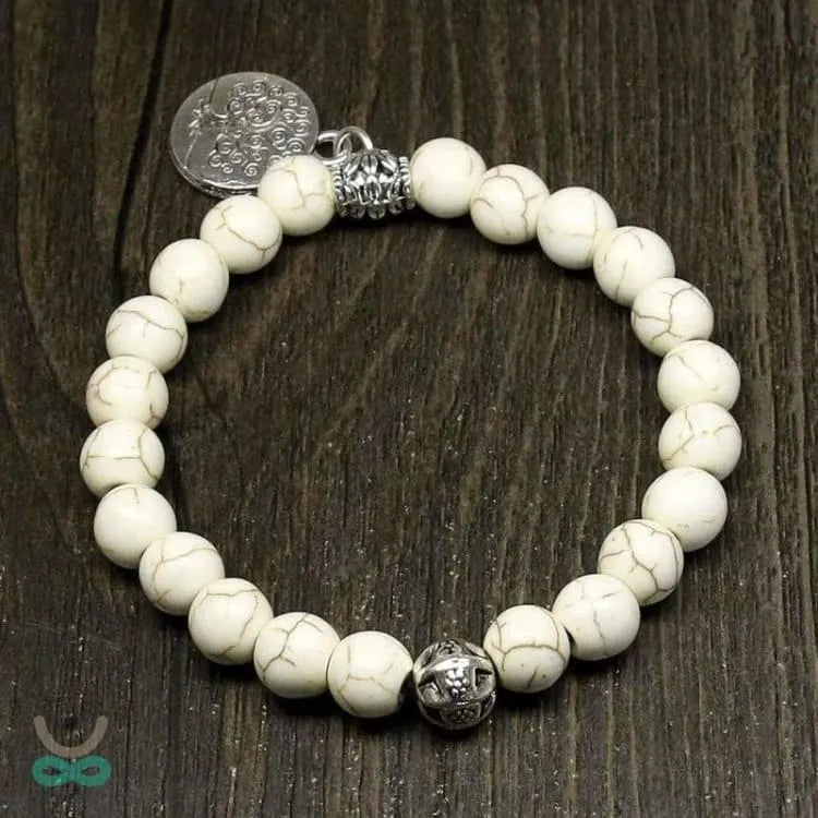 Pulsera de Howlite árbol de la vida