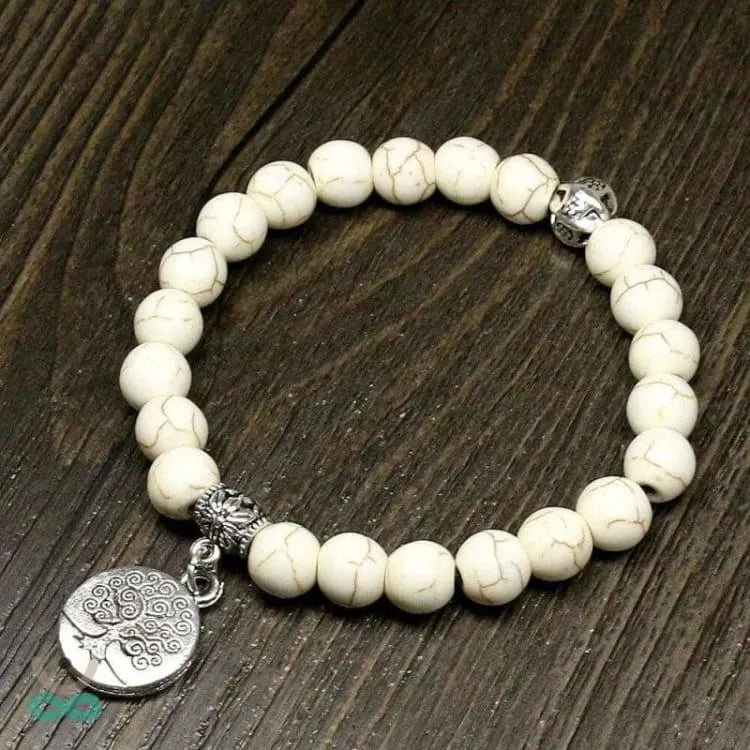 Pulsera de Howlite árbol de la vida