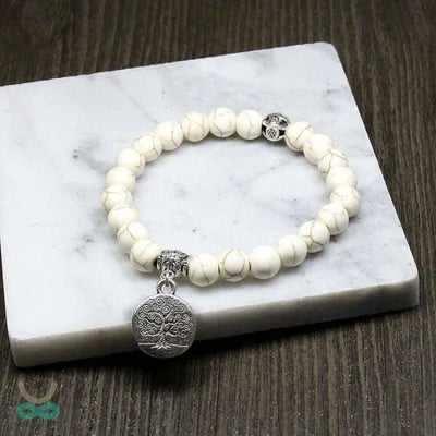 Pulsera de Howlite árbol de la vida