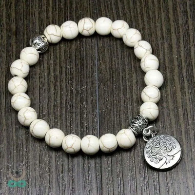 Pulsera de Howlite árbol de la vida