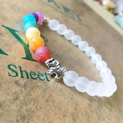 Pulsera de Piedra elefante 7 Chakras Reiki