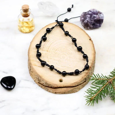 Pulsera de Tobillo de Obsidiana – Protección y Serenidad en Cada Paso