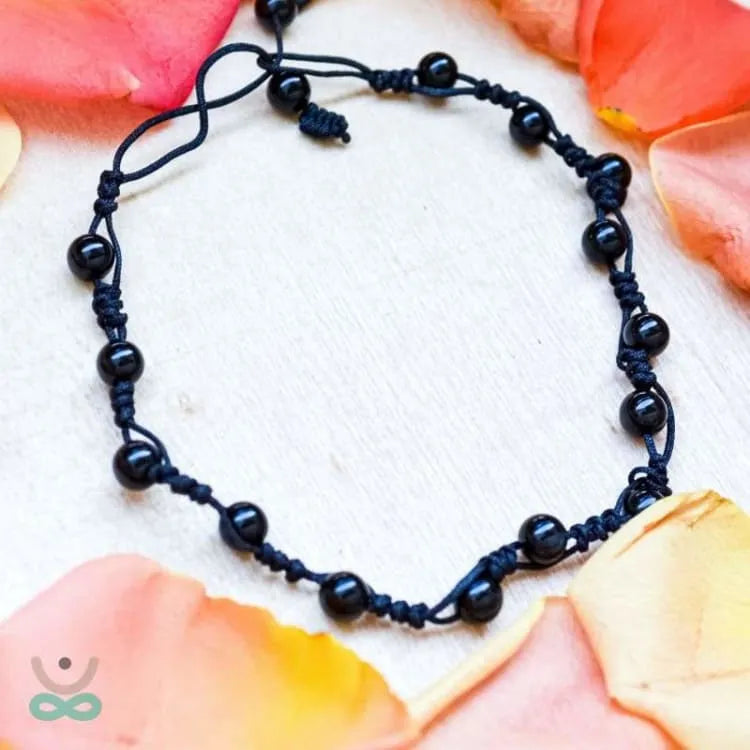 Pulsera de Tobillo de Obsidiana – Protección y Serenidad en Cada Paso