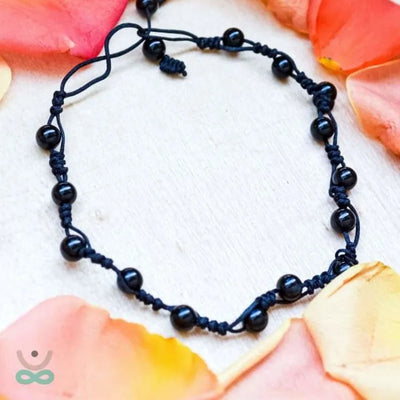 Pulsera de Tobillo de Obsidiana – Protección y Serenidad en Cada Paso