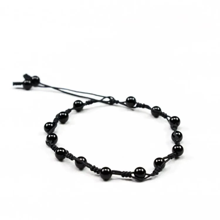 Pulsera de Tobillo de Obsidiana – Protección y Serenidad en Cada Paso