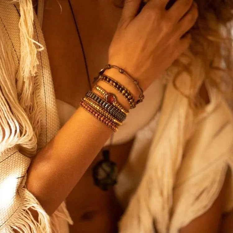 Pulsera de Vitalidad Profunda en Hematita y Ojo de Tigre