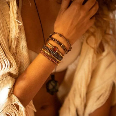 Pulsera de Vitalidad Profunda en Hematita y Ojo de Tigre