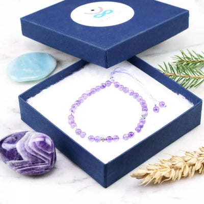 Pulsera de amatista ajustable