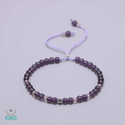 Pulsera de amatista ajustable