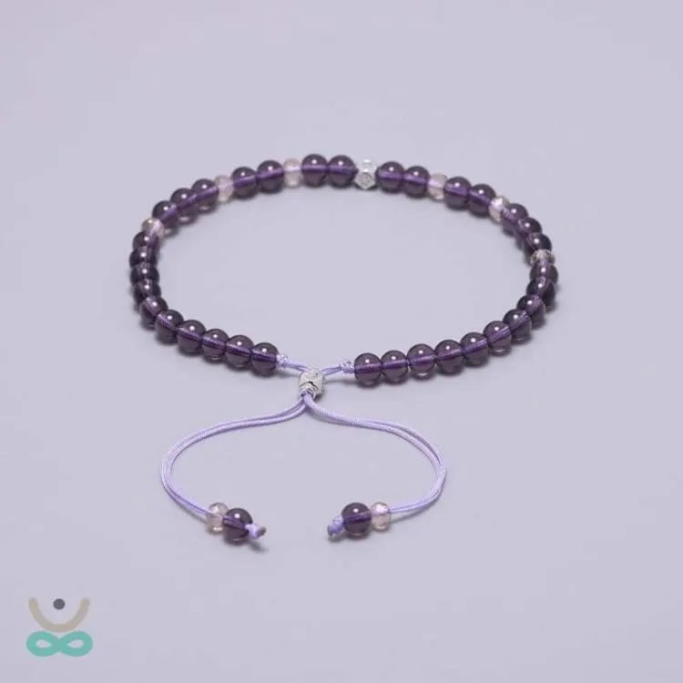 Pulsera de amatista ajustable