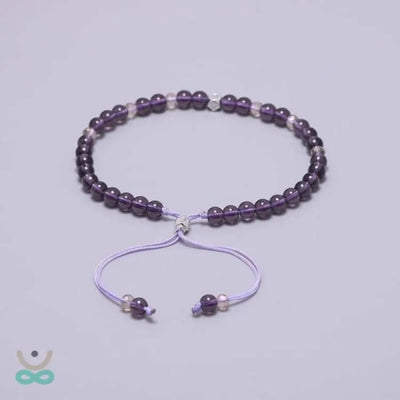 Pulsera de amatista ajustable