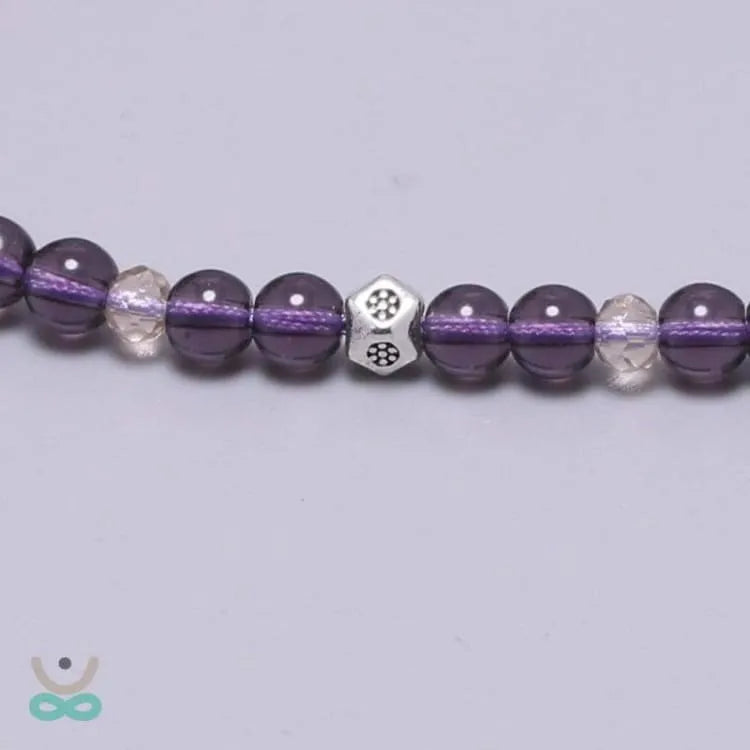 Pulsera de amatista ajustable