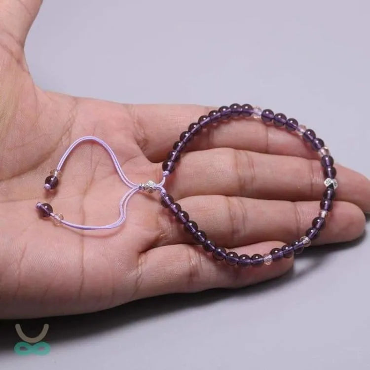 Pulsera de amatista ajustable