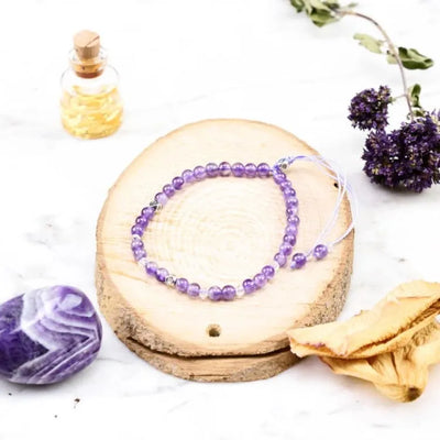 Pulsera de amatista ajustable