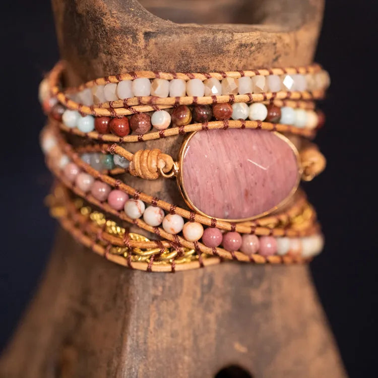 Pulsera de amor en rodonita