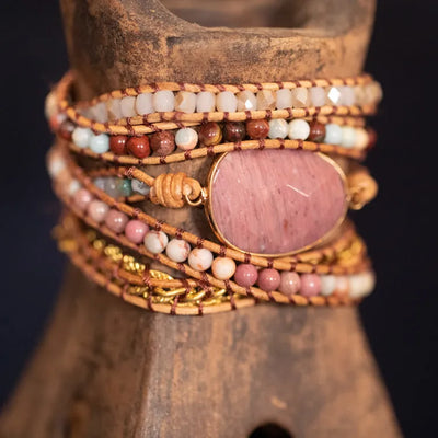 Pulsera de amor en rodonita