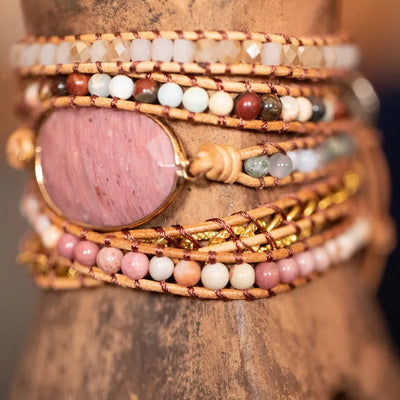 Pulsera de amor en rodonita