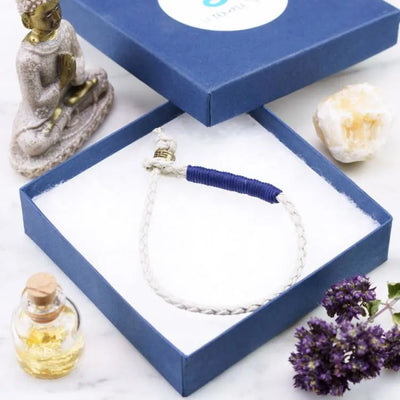 Pulsera de amuleto de la suerte tejida a mano "kabbalah" tibetana