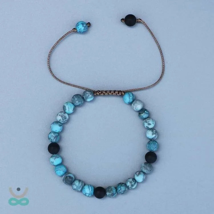 Pulsera de armonía emocional en turquesa pintada