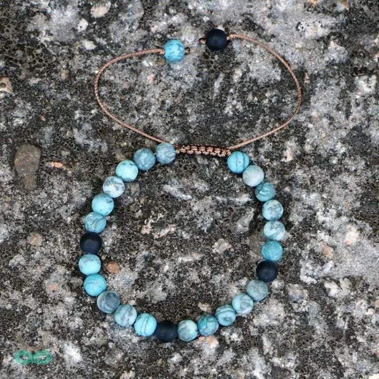 Pulsera de armonía emocional en turquesa pintada