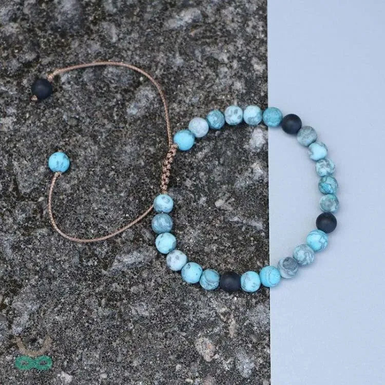 Pulsera de armonía emocional en turquesa pintada