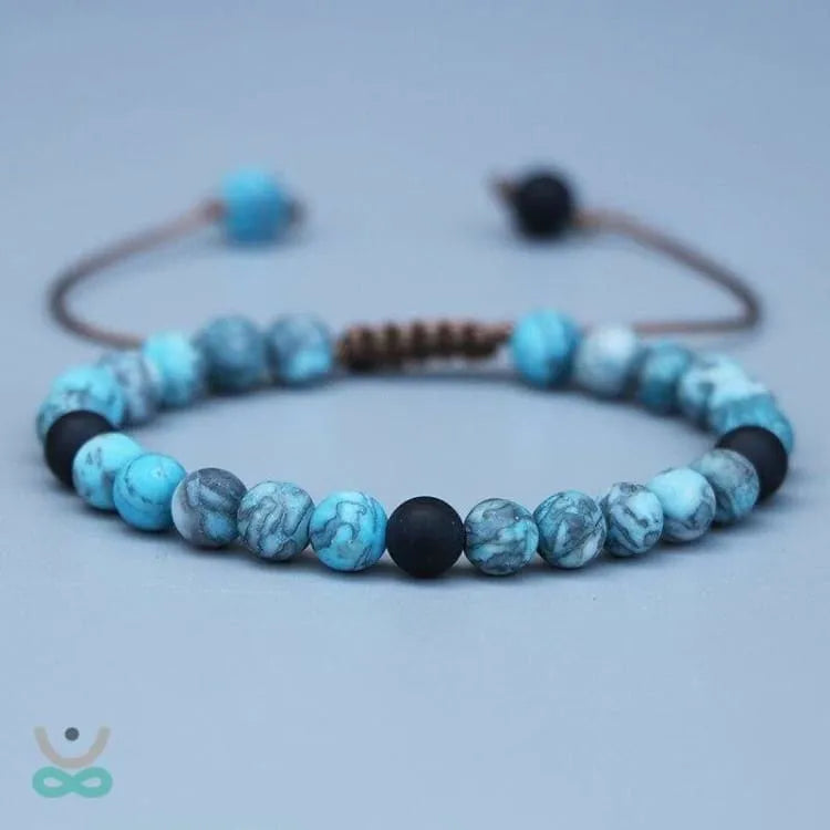 Pulsera de armonía emocional en turquesa pintada