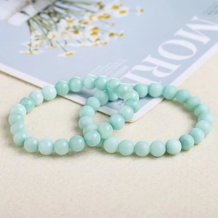 Pulsera de calcedonia azul