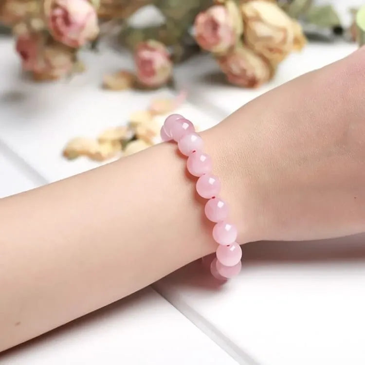 Pulsera de cuarzo rosa
