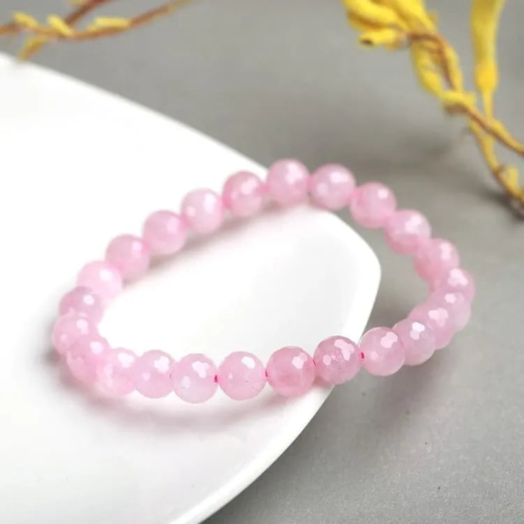 Pulsera de cuarzo rosa