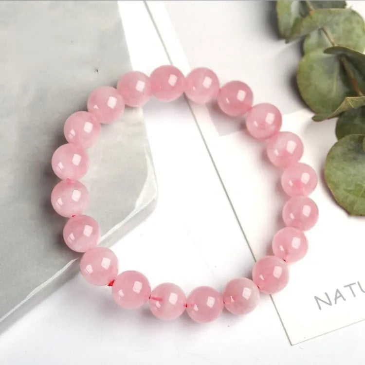 Pulsera de cuarzo rosa
