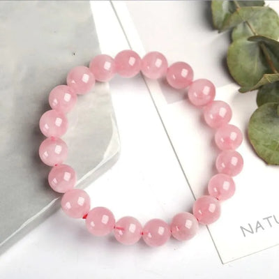 Pulsera de cuarzo rosa
