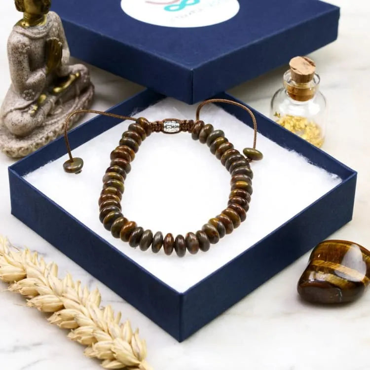 Pulsera de energia en ojo de tigre