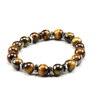 Pulsera de energía y aceite de tigre y hematita