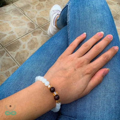 Pulsera de jade blanco "alegría y armonía"