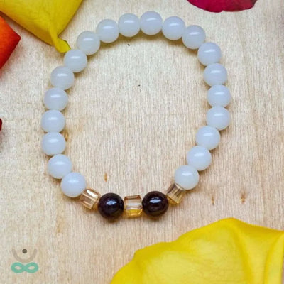Pulsera de jade blanco "alegría y armonía"