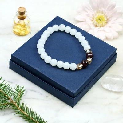 Pulsera de jade blanco "alegría y armonía"