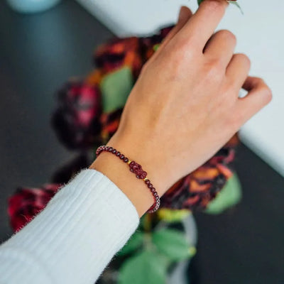 Pulsera de la Suerte de Granate Rojo y Pi Xiu – Prosperidad, Protección y Energía