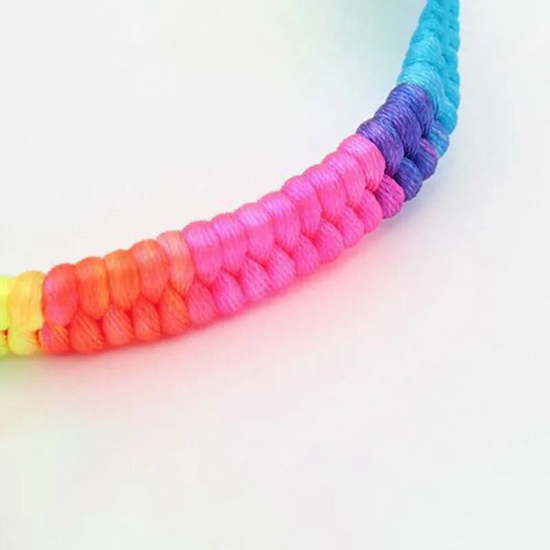 Pulsera de la amistad brasileña de cuerda trenzada