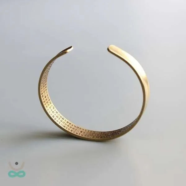 Pulsera de latón del Sutra del Corazón