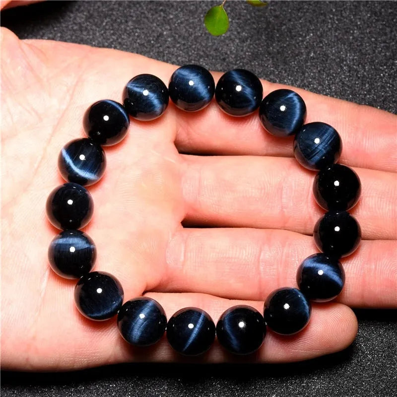 Pulsera de ojo de tigre azul para hombre