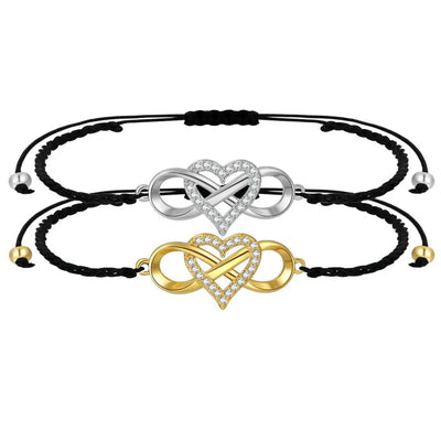 Pulsera de pareja con símbolo de infinito