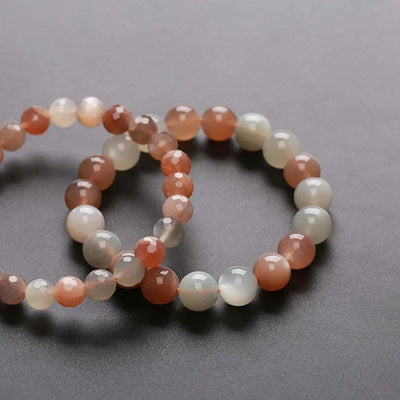 Pulsera de piedra lunar de color natural