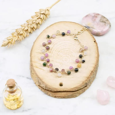 Pulsera de piedras de colores