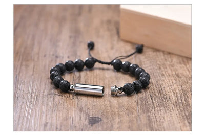 Pulsera de piedras de lava volcánicas para hombres