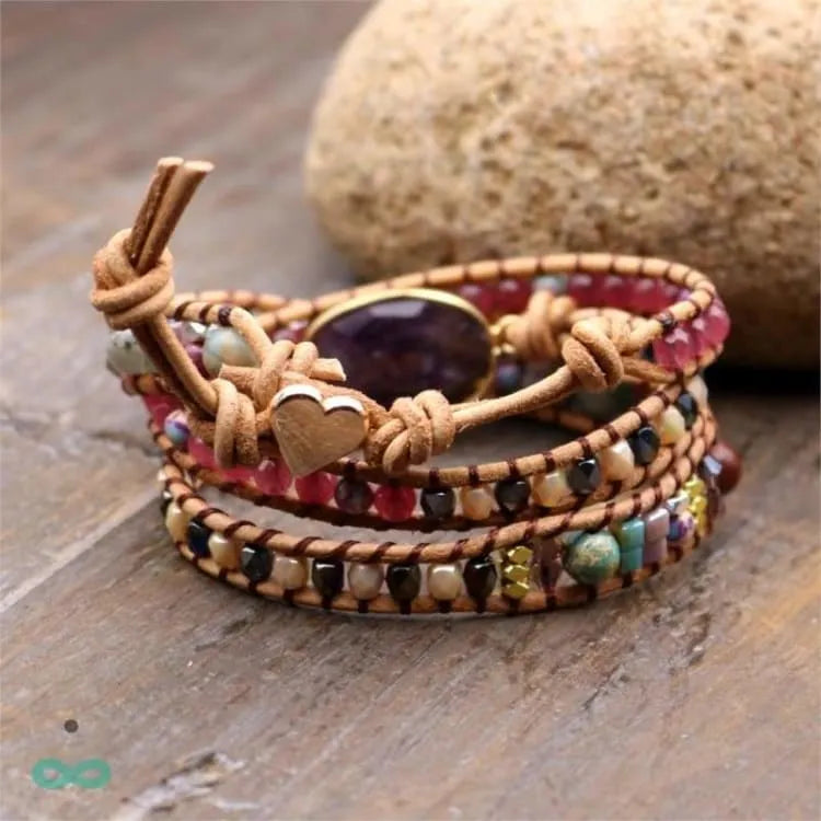 Pulsera de recuperación decorada con una piedra de amatista