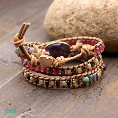 Pulsera de recuperación decorada con una piedra de amatista